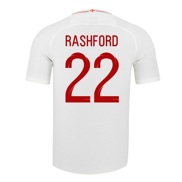 Camiseta Inglaterra 1ª Rashford 2018 Blanco
